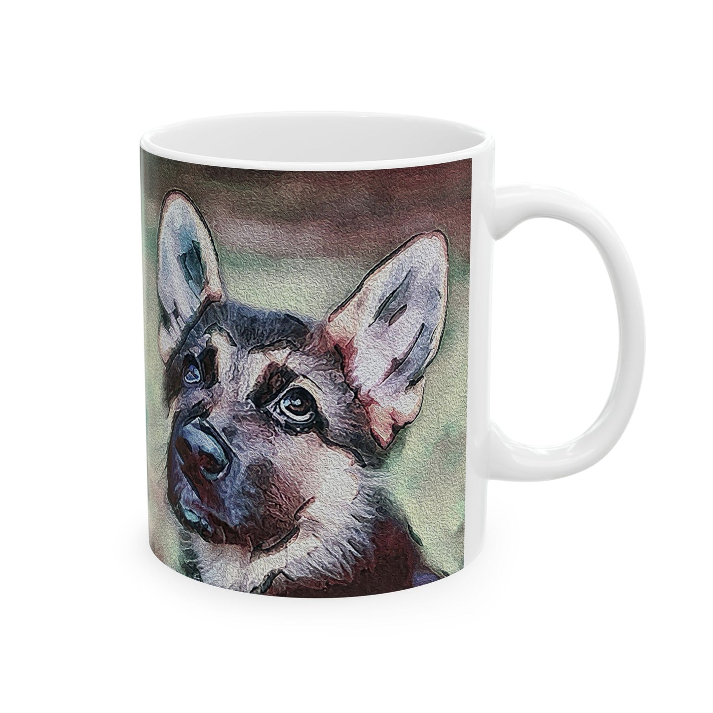 German Shepherd 'Sly' Ceramic Mug 11oz