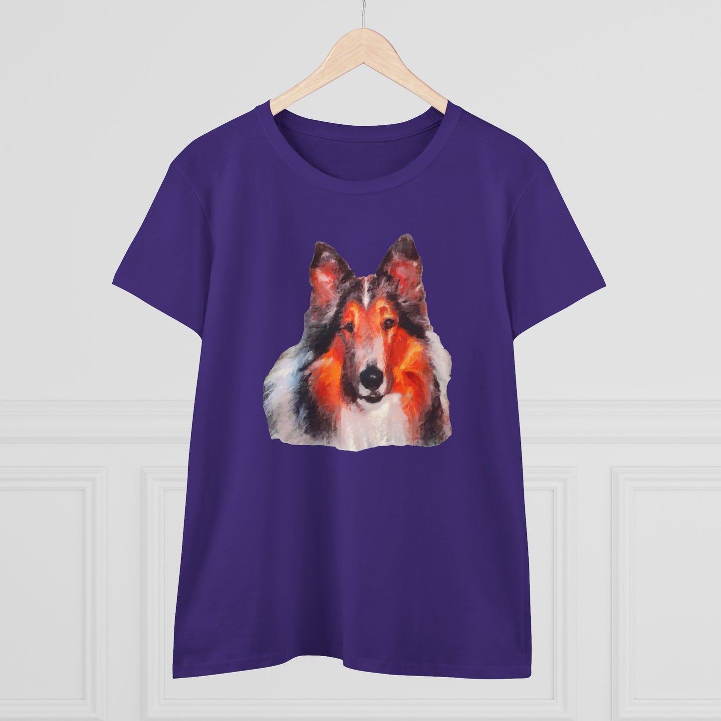 Collie - Rough Coated - Women's Midweight Cotton Tee