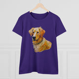Golden Retriever Puppy Women's Midweight Cotton Tee