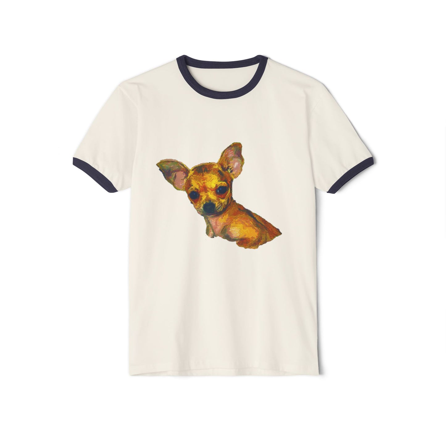 Chihuahua 'Belle' Classic Cotton Ringer T-Shirt