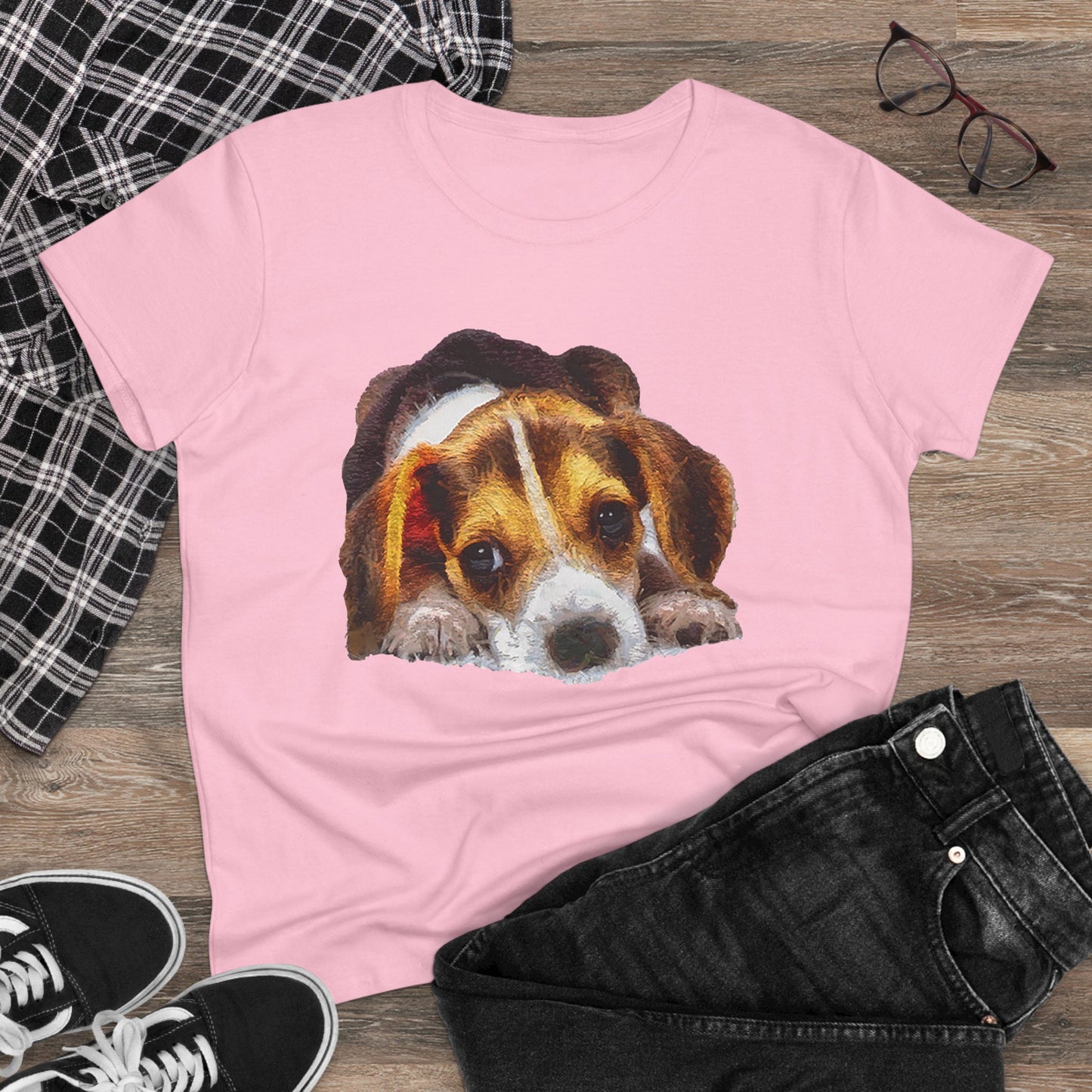 Beagle 'Daisy May' Women's Midweight Cotton Tee