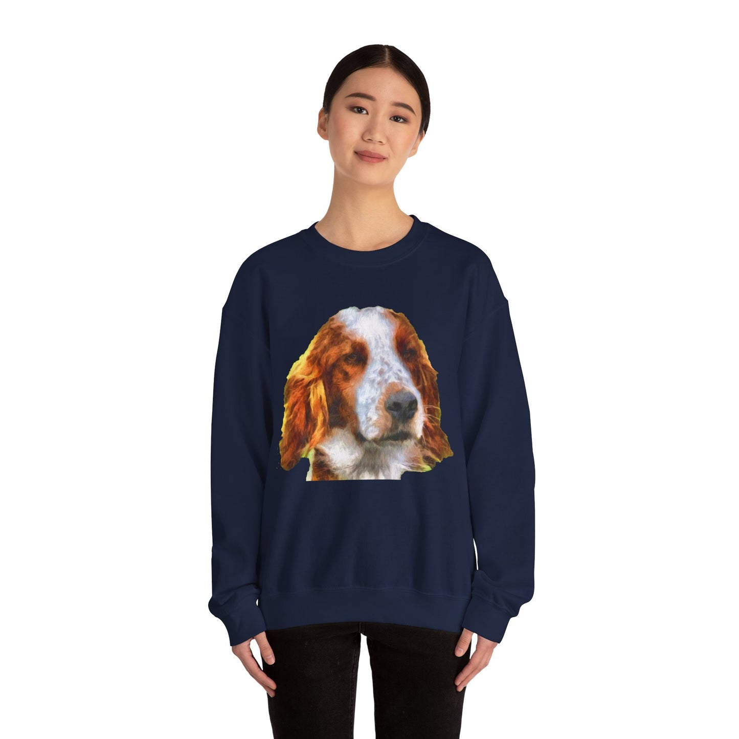 Irish Red & White Setter - Unisex 50/50 Crewneck Sweatshirt
