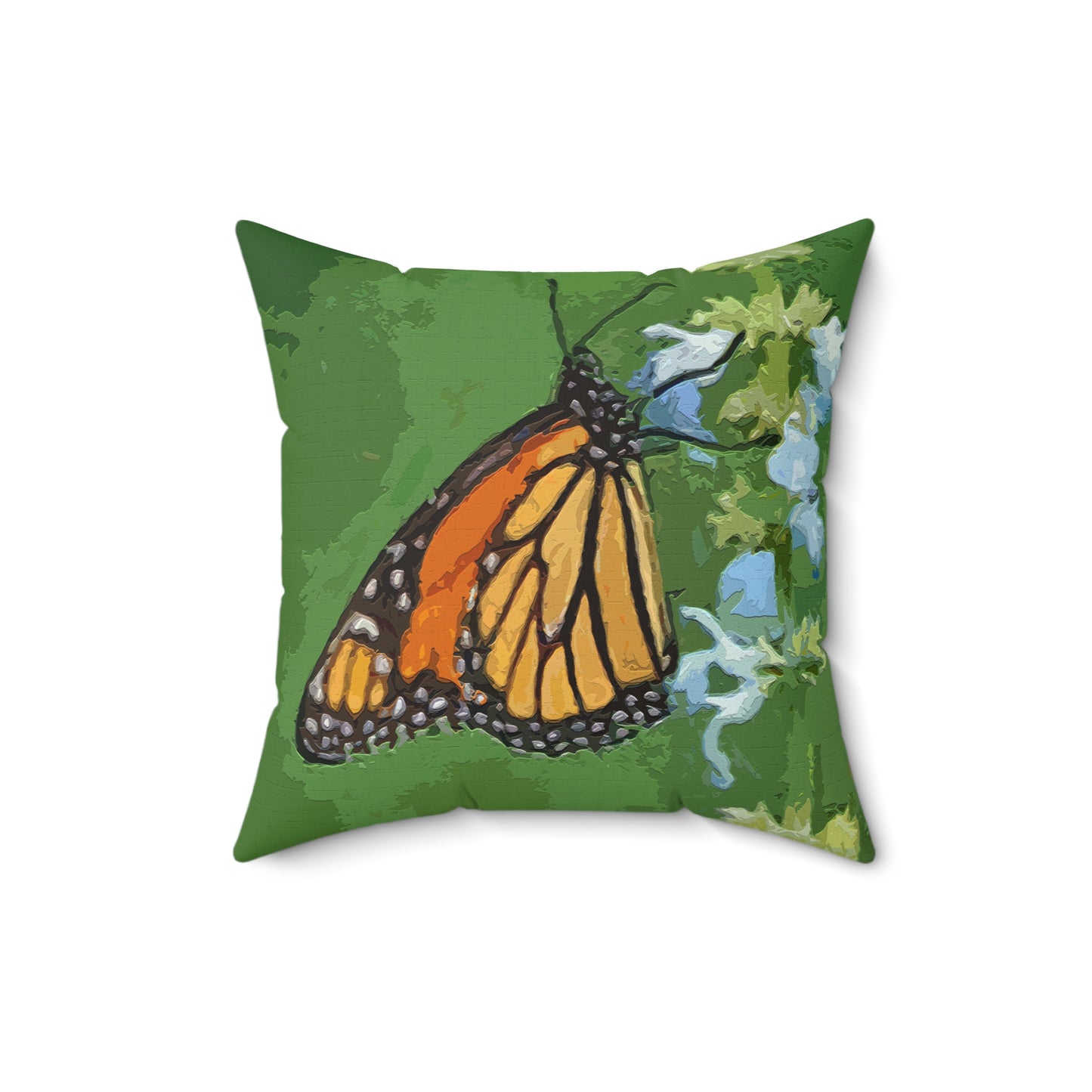 Monarch Butterfly Spun Polyester Throw Pillow