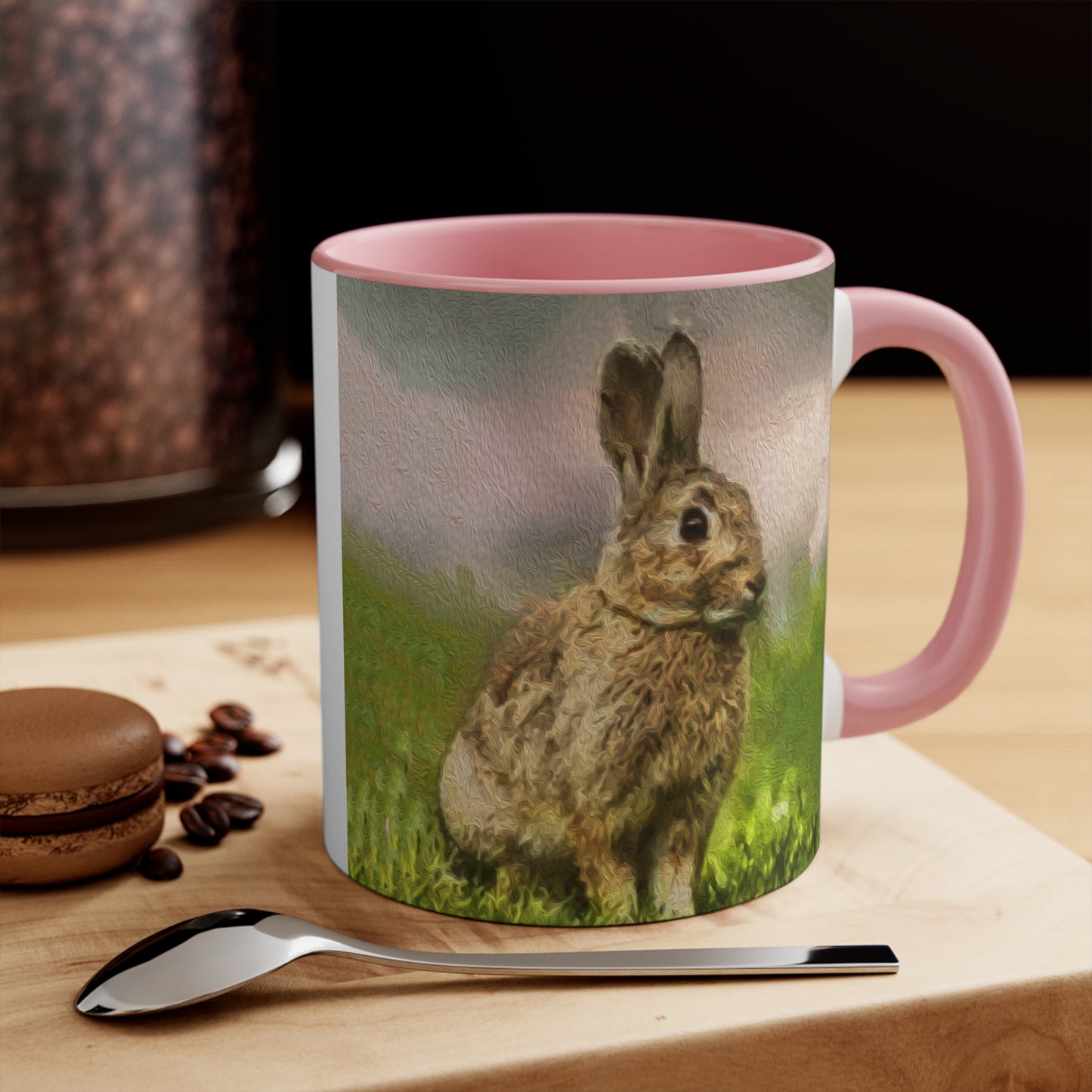 Rabbit 'Clover' Accent Coffee Mug, 11oz