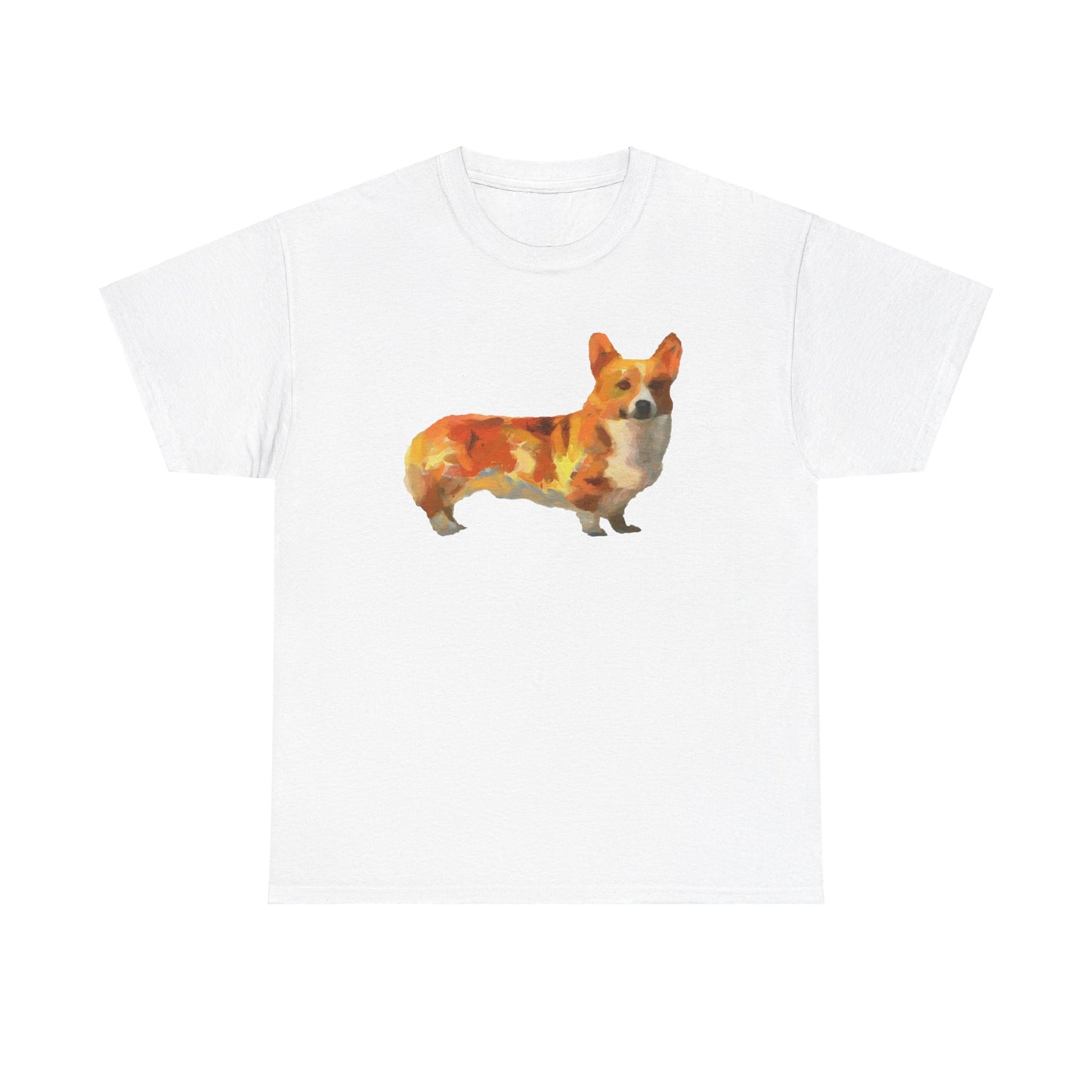 Elegant Pembroke Welsh Corgi Unisex Heavy Cotton Tee