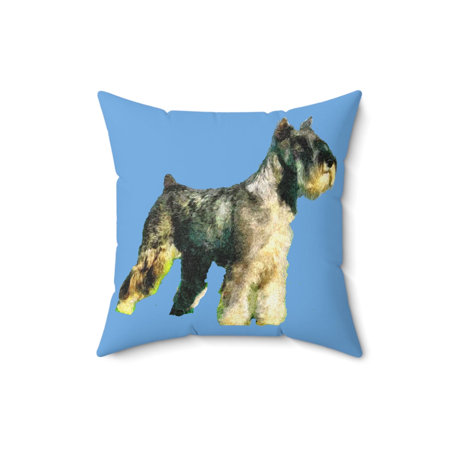 Schnauzer Spun Polyester Throw Pillow