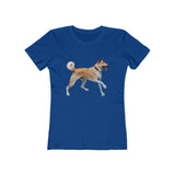 Korean Jindo Women's Slim Fitted Ringspun Cotton Tee