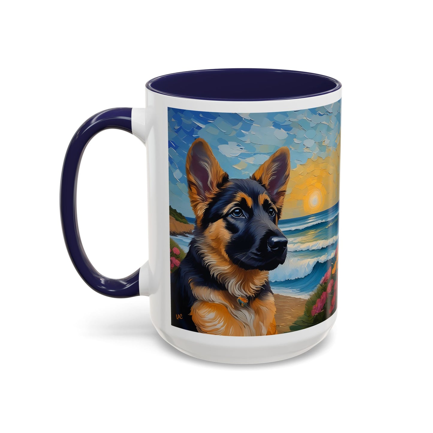 German Shepherd Puppy Ceramic Accent Coffee Mug