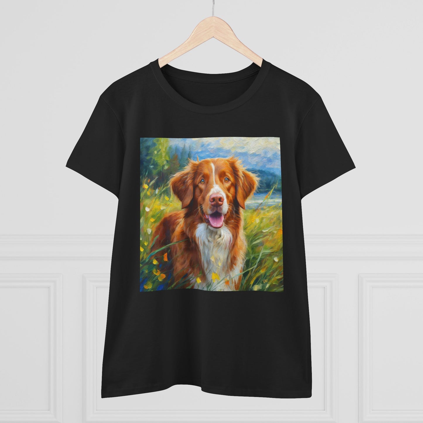 Nova Scotia Duck Tolling Retriever 'DIxie' Women's Midweight Cotton Tee