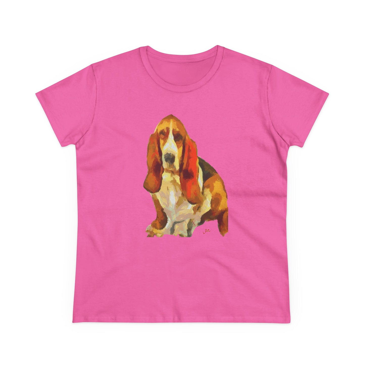 Basset Hound 'Lautrec' Women's Midweight Cotton Tee