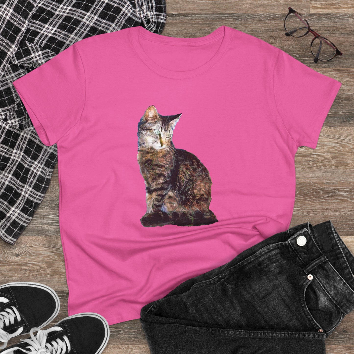 Cats of Greece 'Teris from Tinos' Women's Midweight Cotton Tee