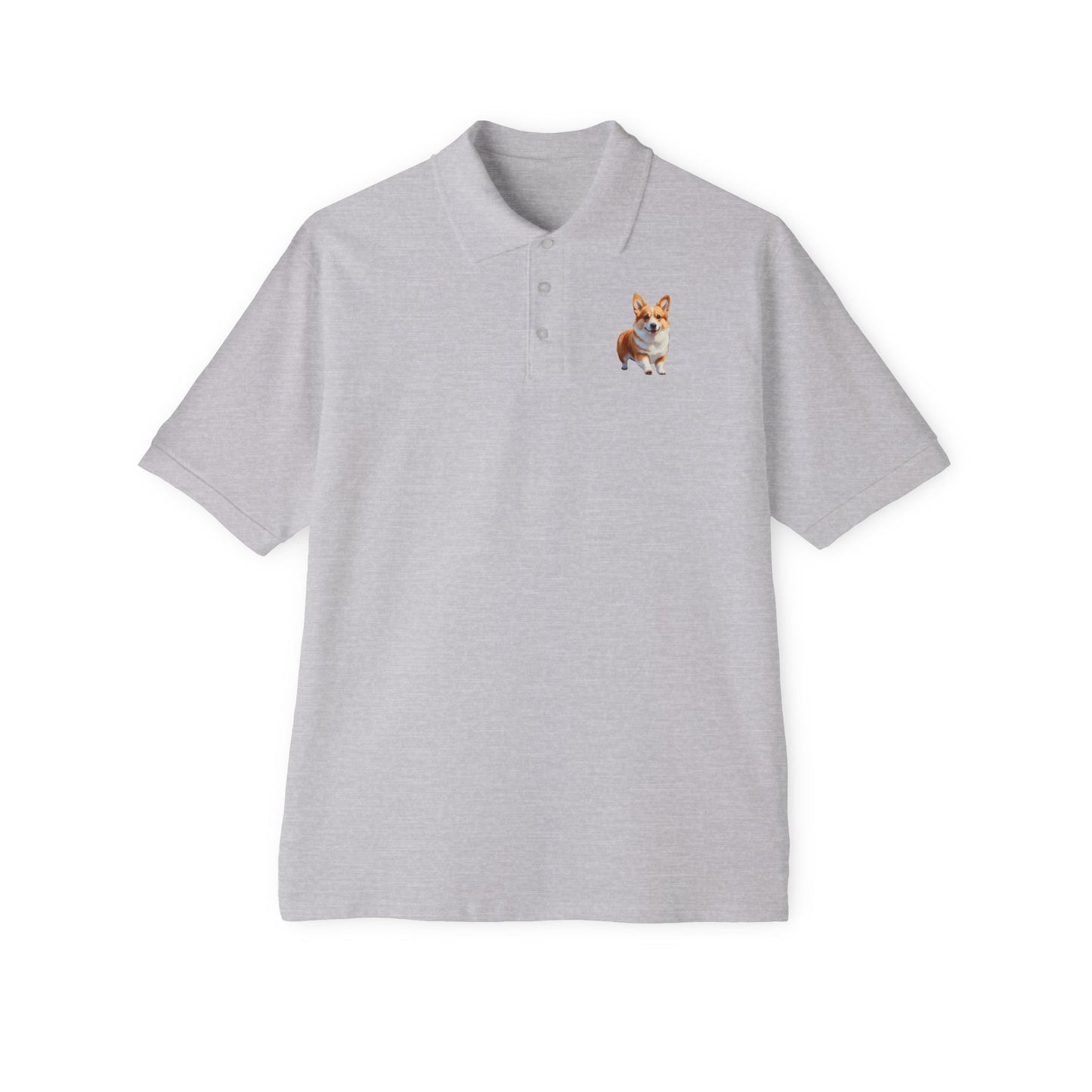 Welsh Corgi Puppy - Men's Piqué Polo Shirt