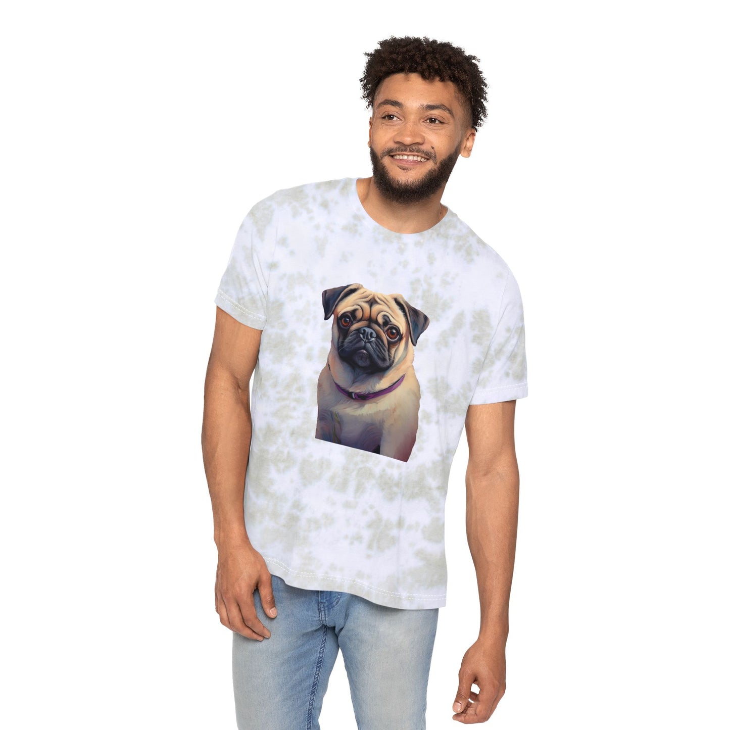 Pug Unisex Fashion Tie-Dyed T-Shirt