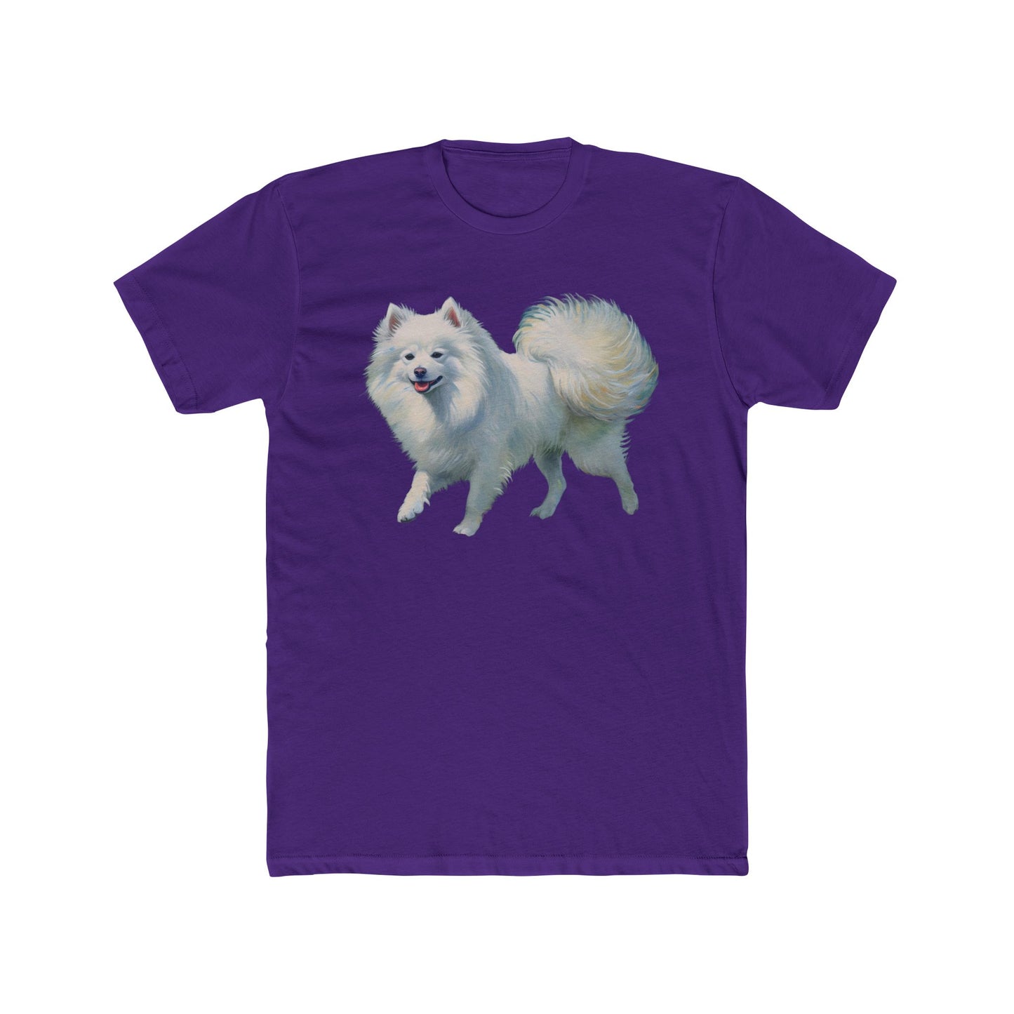 Japanese Spitz - Men's Fitted Cotton Crew Tee