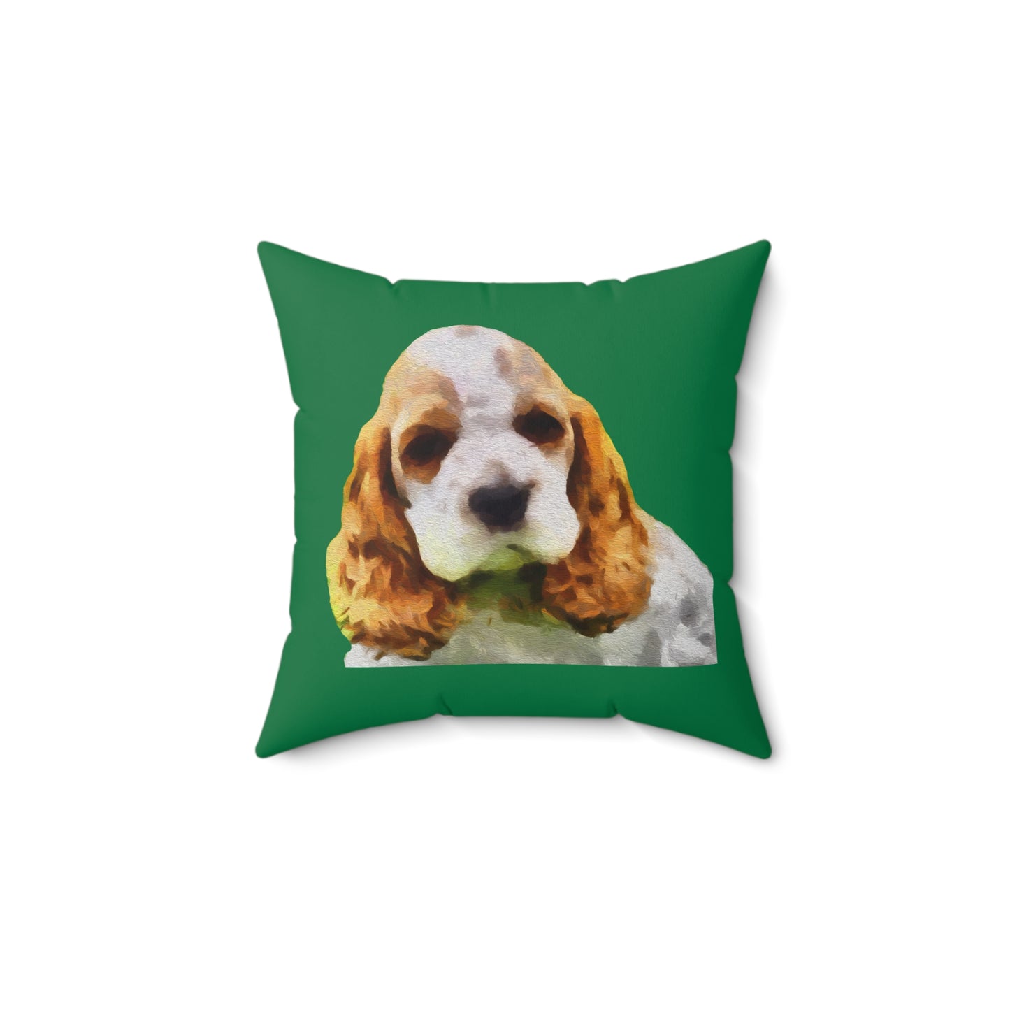 Cocker Spaniel 'Hogan' Spun Polyester Throw Pillow