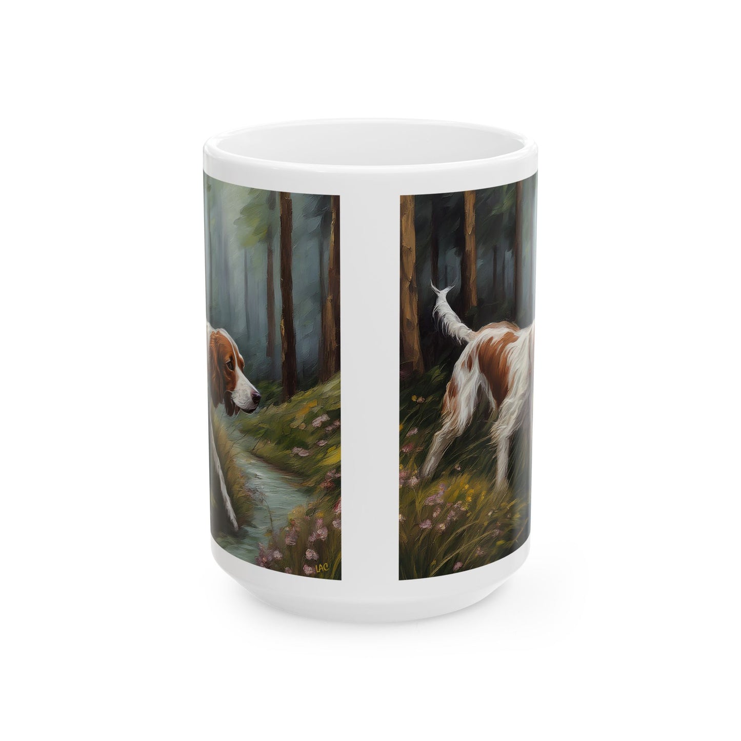Irish Red & White Setter Ceramic Mug - Personalize Your Sip