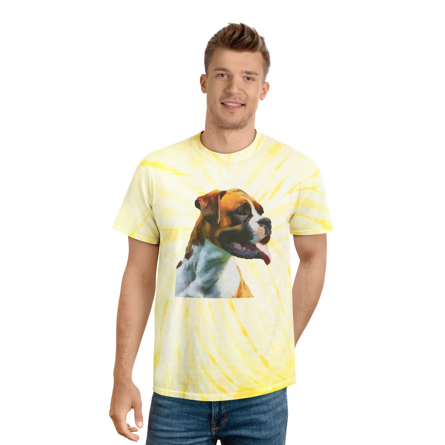 Boxer 'Cooper' Unisex Cotton Tie-Dye Tee - Cyclone Delight