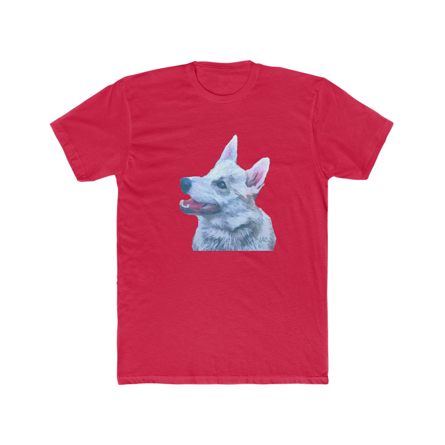 Norwegian Buhund - -- Men's Fitted Cotton Crew Tee