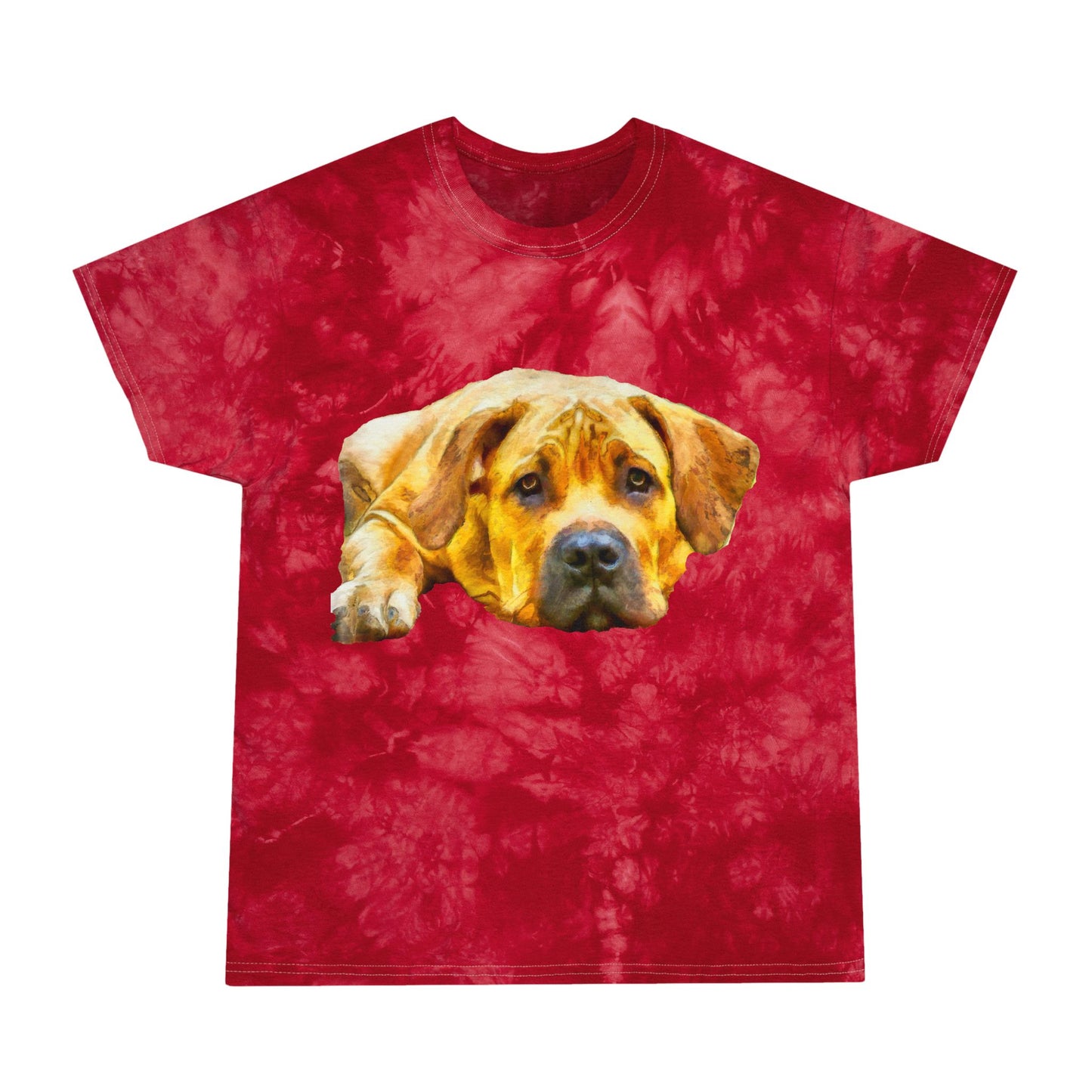 Boerboel Unisex Cotton Tie-Dye Tee, Crystal