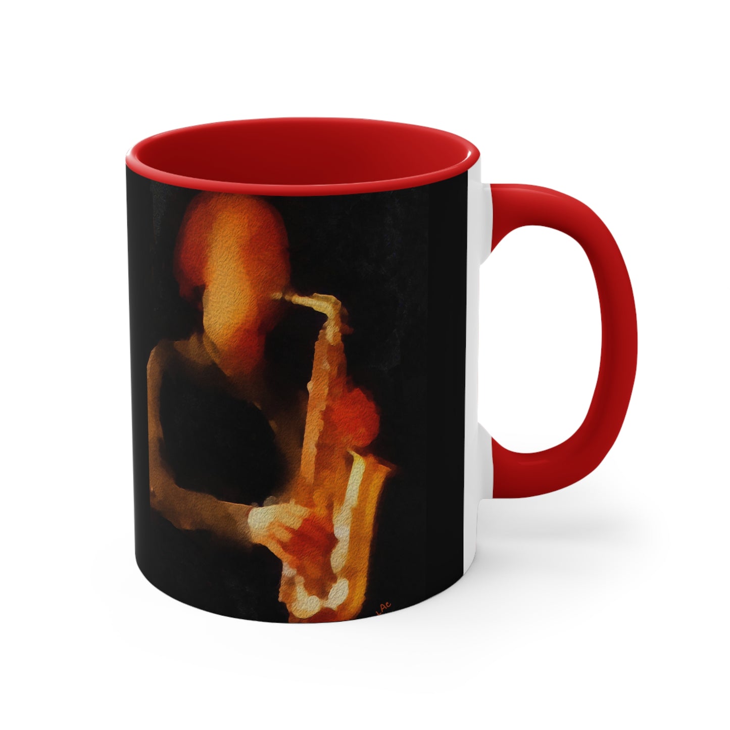 Saxophonist - Accent Coffee Mug, 11oz