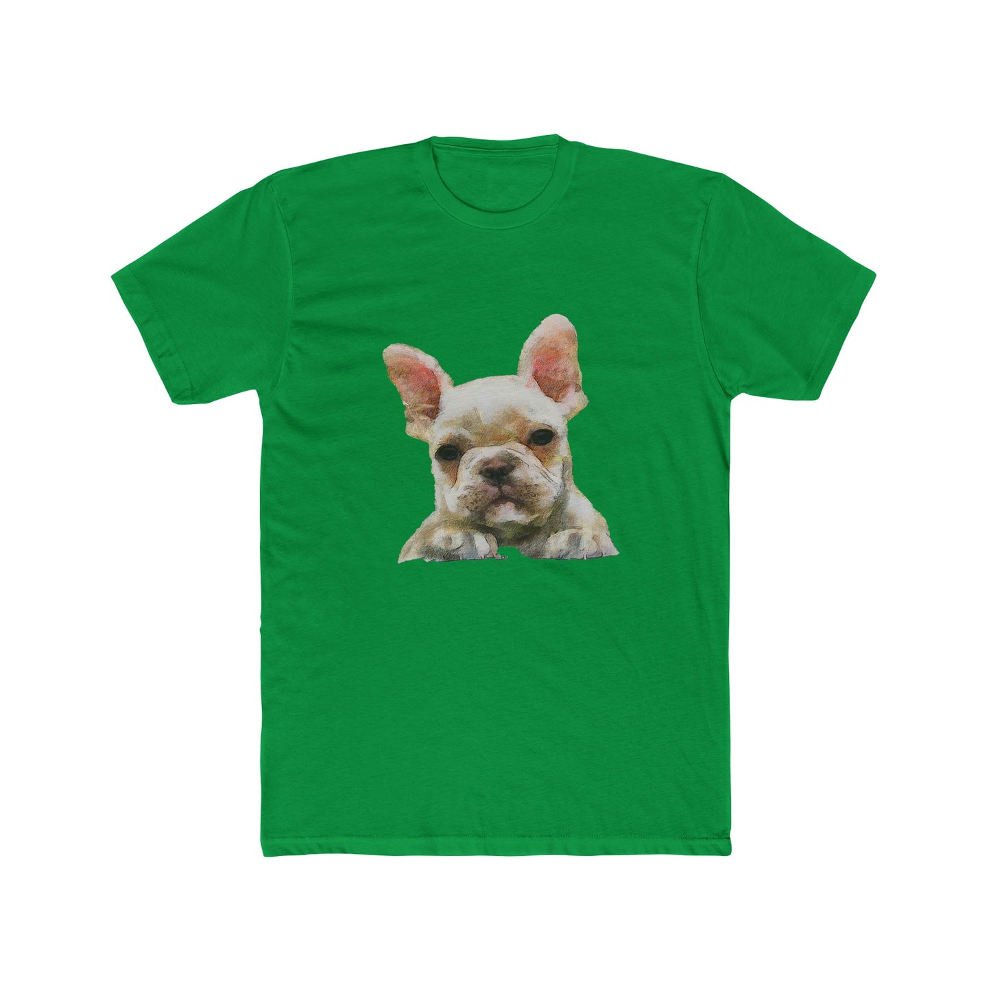 French Bulldog 'Bouvier' Men's Fitted Cotton Crew Tee