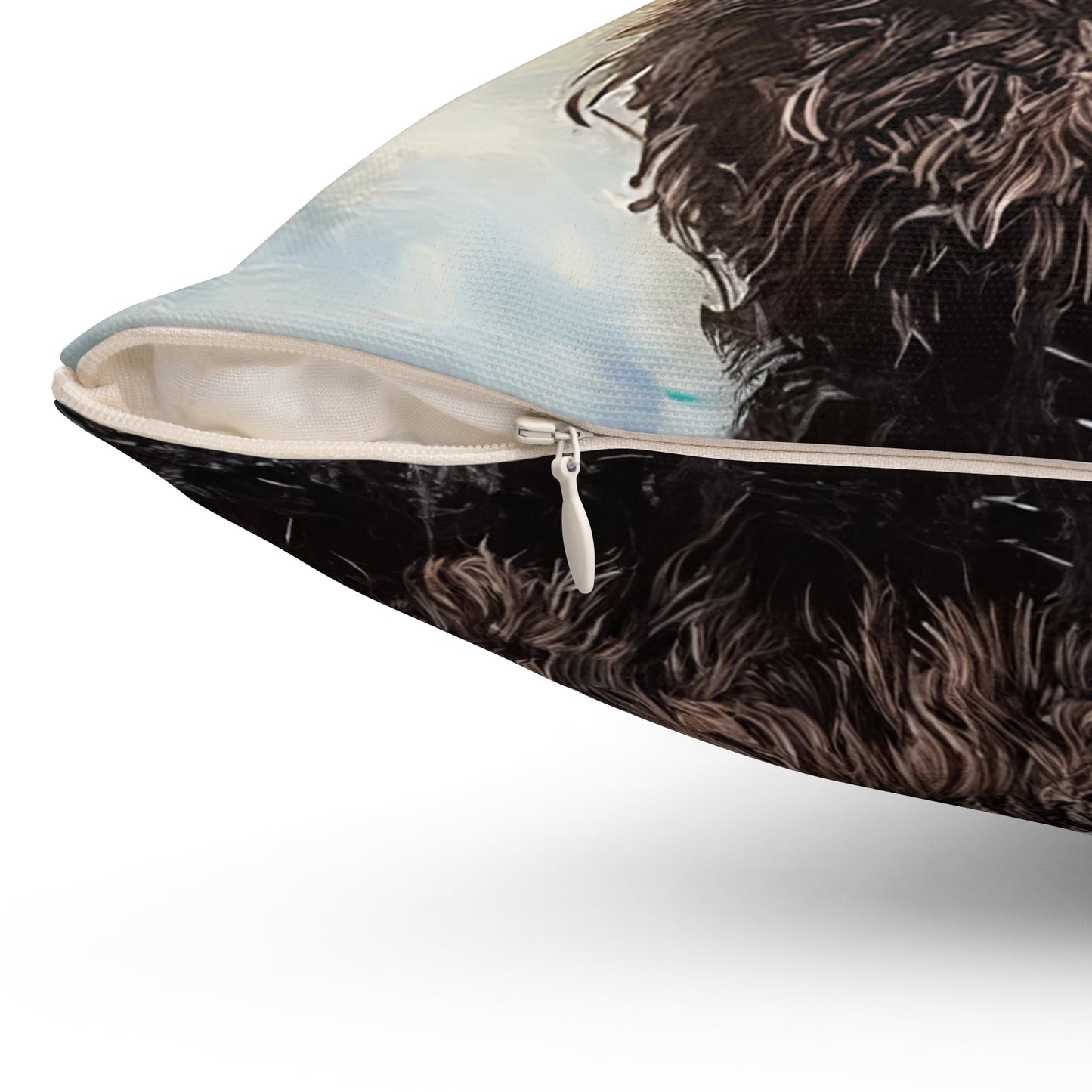 Barbet Spun Polyester Throw Pillow: Embrace Artistry and Comfort