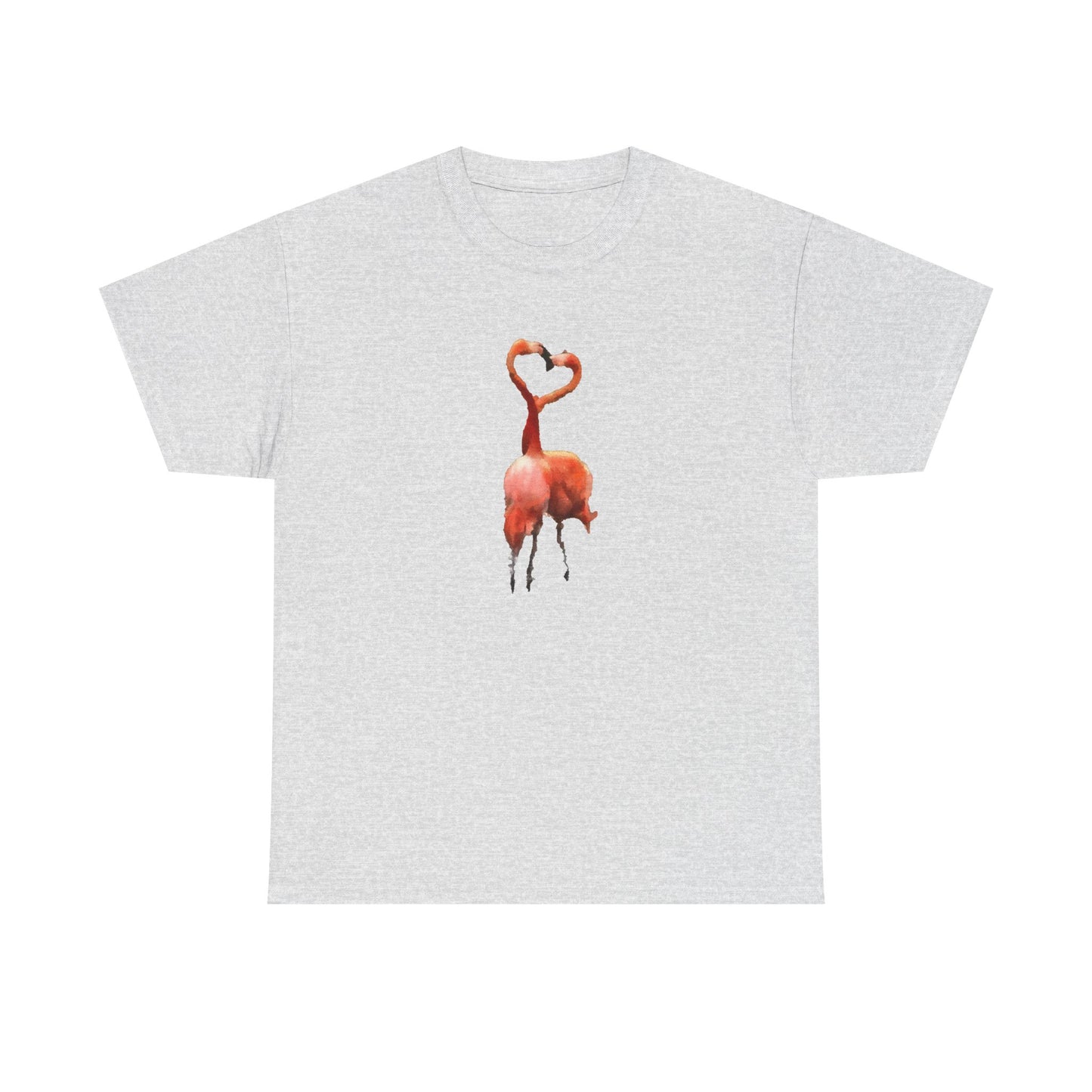 Flamingos - 'Love Birds' Unisex Heavy Cotton Tee