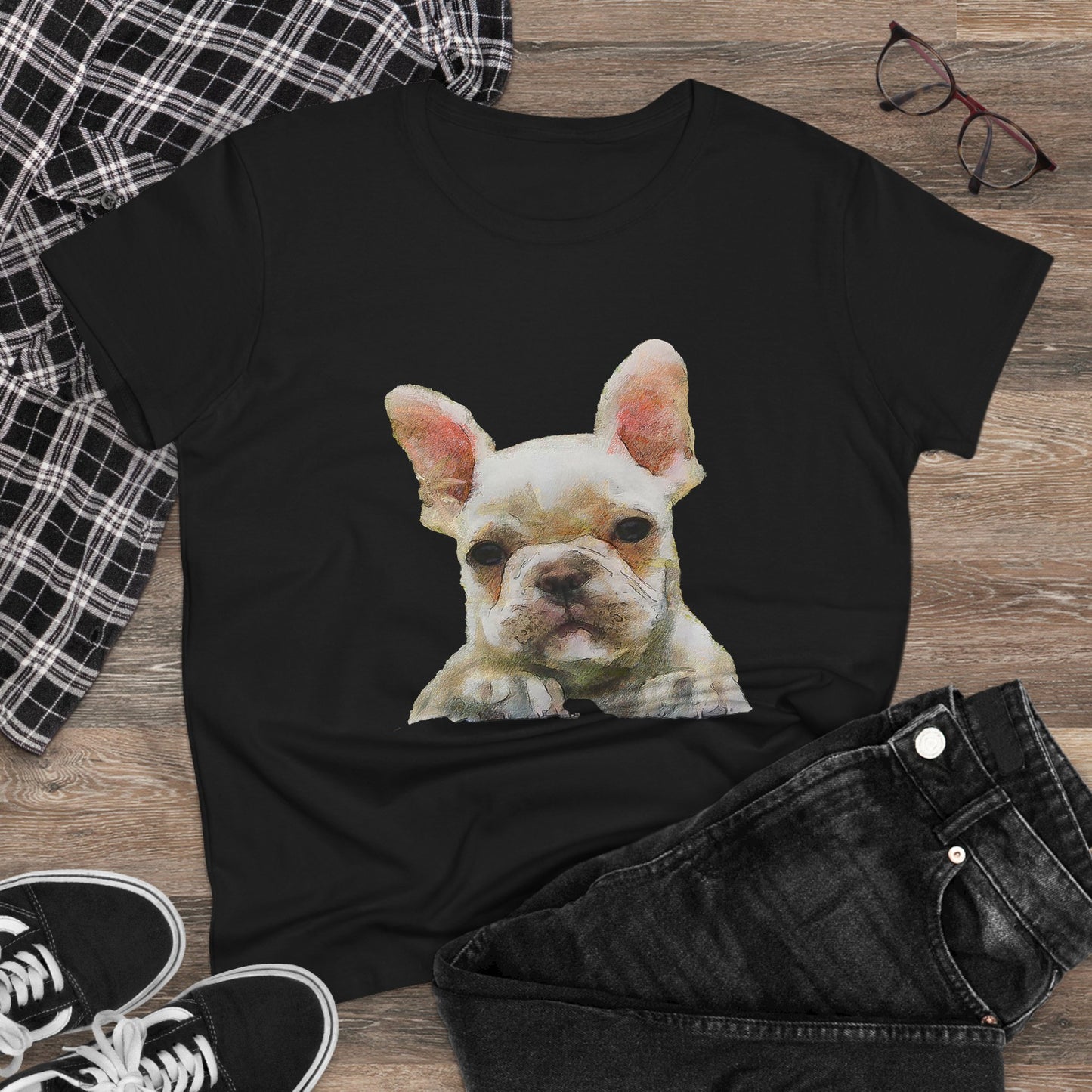 French Bulldog 'Bouvier' Women's Midweight Cotton Tee