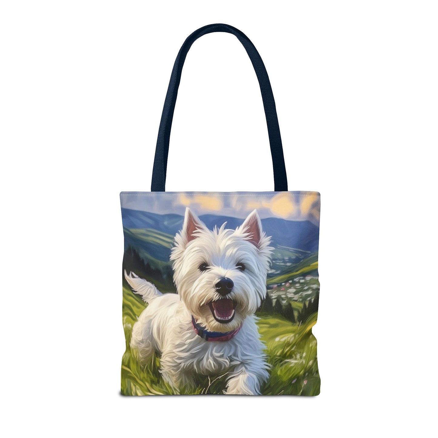 Westie Polyester Tote Bag