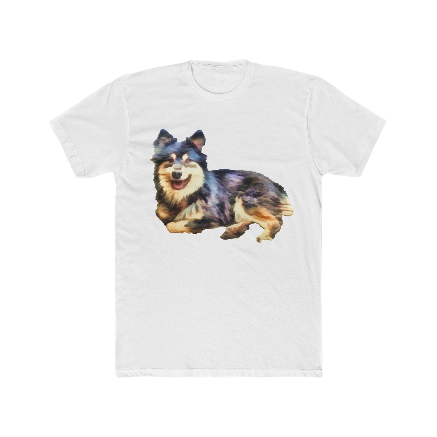 Finnish Lapphund Men's Fitted Cotton Crew Tee