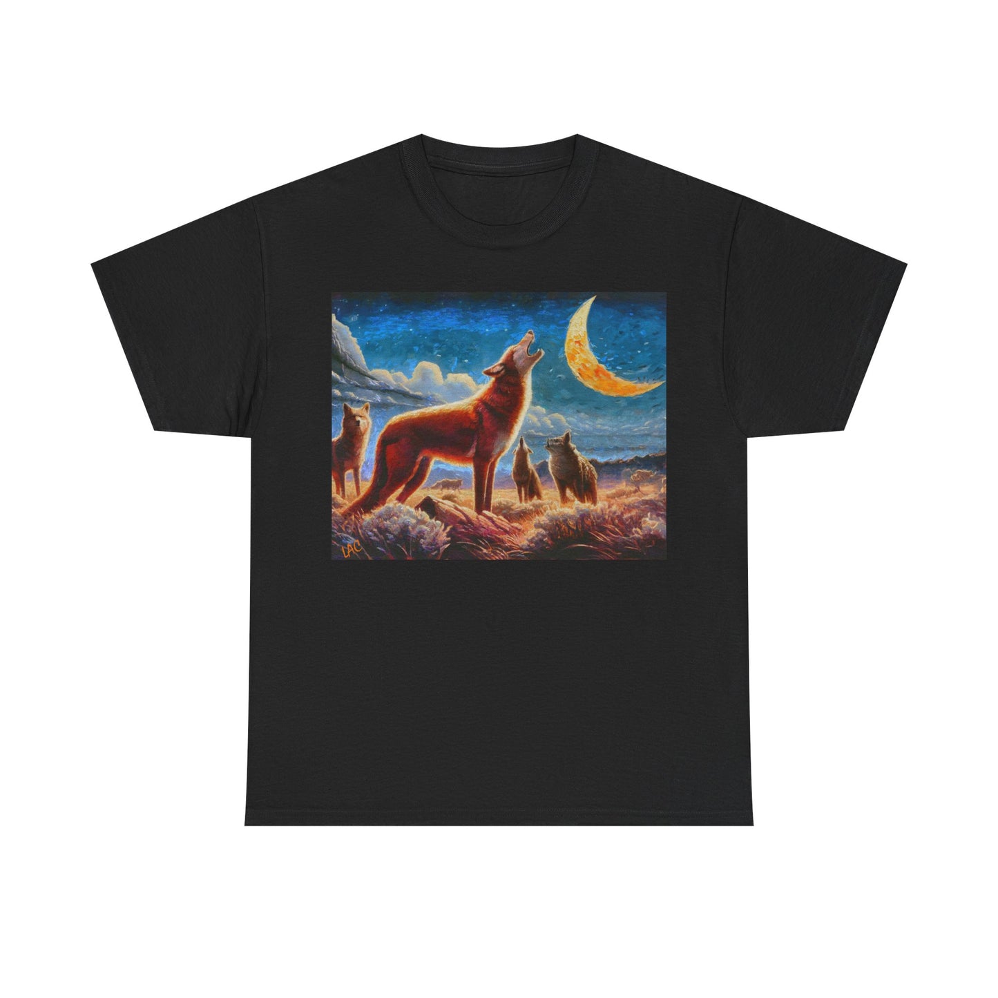 Coyotees in Moonlight Unisex Heavy Cotton Tee