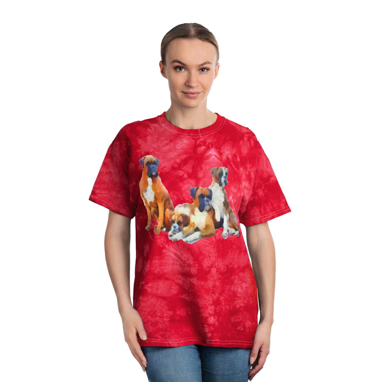 Boxer Quartet Unisex Cotton Tie-Dye Tee, Crystal