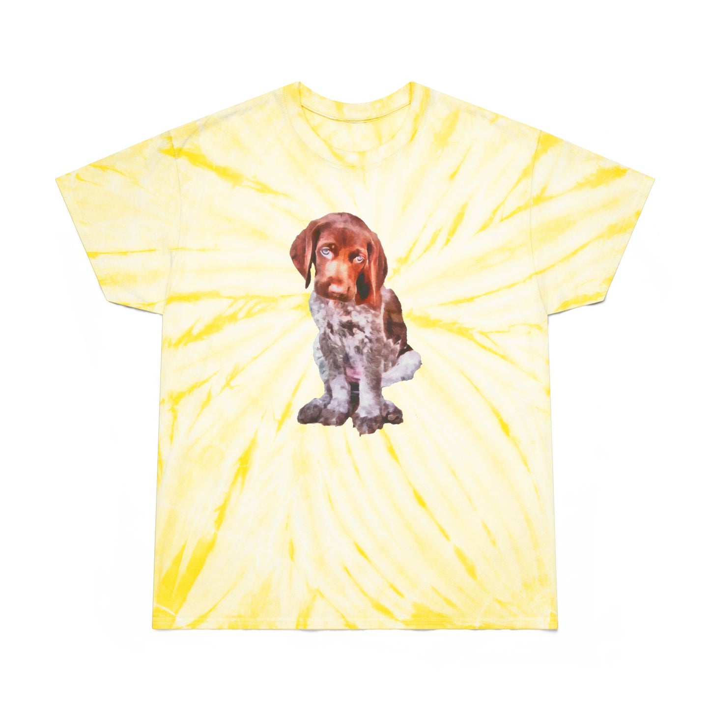 German Shorthair Pointer 'Benny' Unisex Tie-Dye Tee, Cyclone