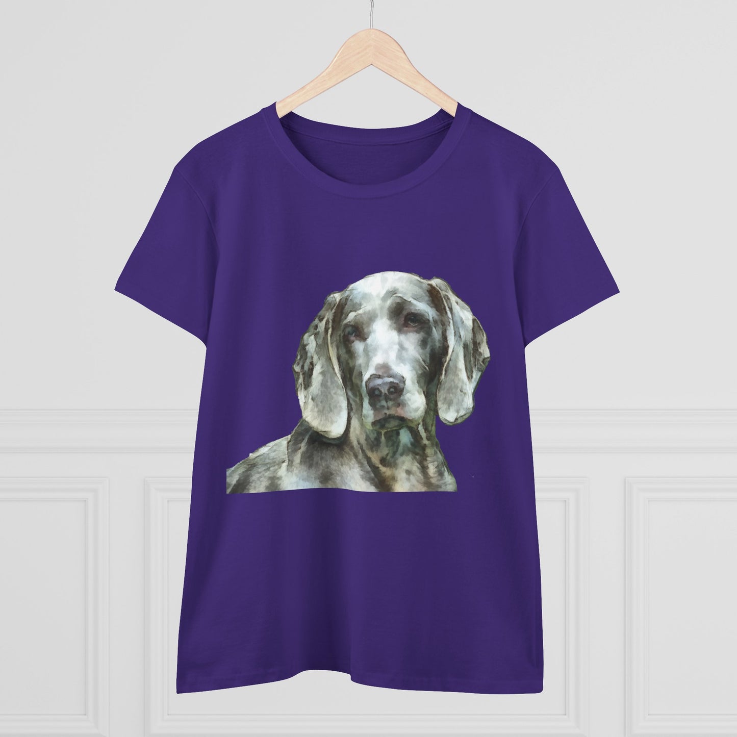 Weimaraner 'Greyson' Women's Midweight Cotton Tee