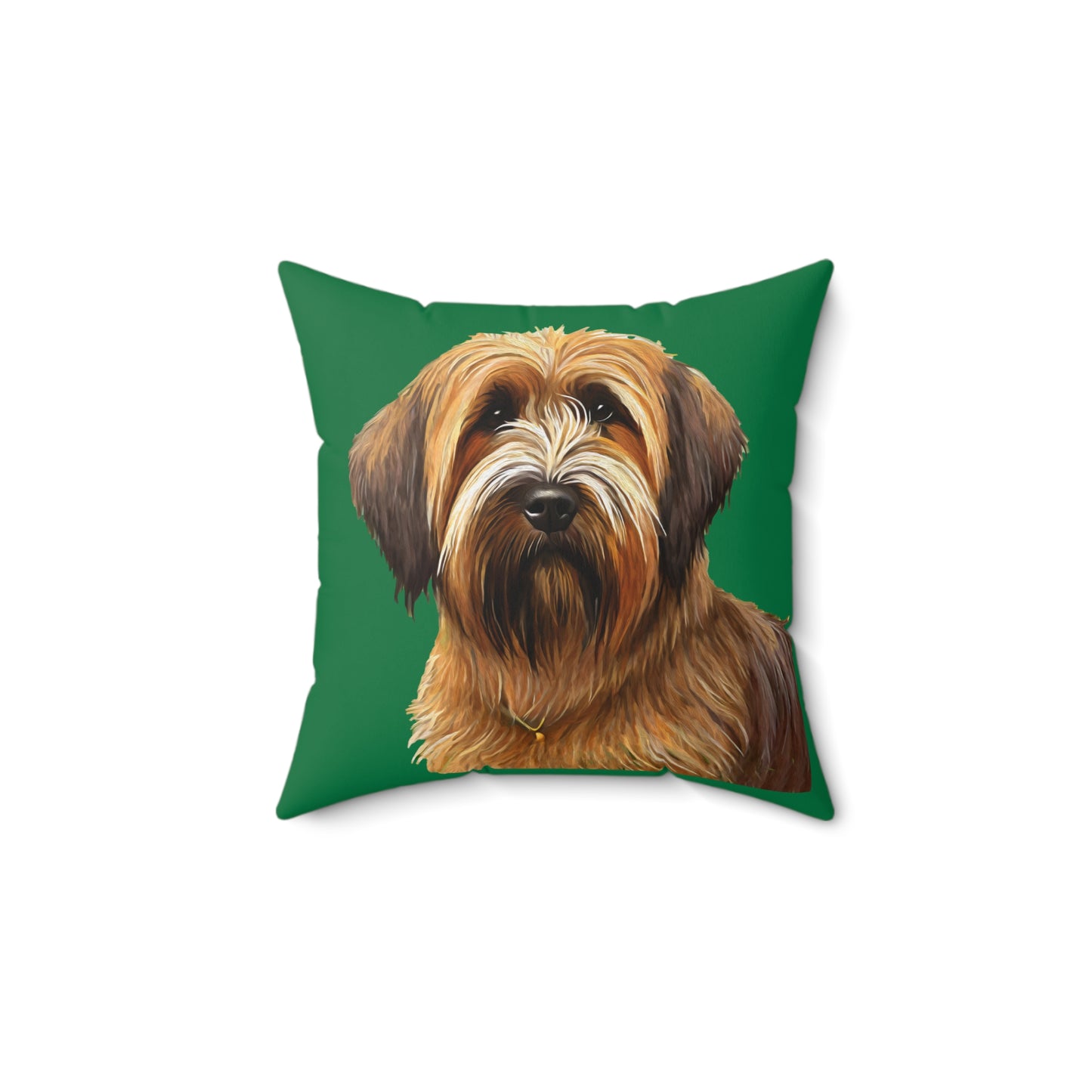 French Briard Spun Polyester Square Throw Pillow