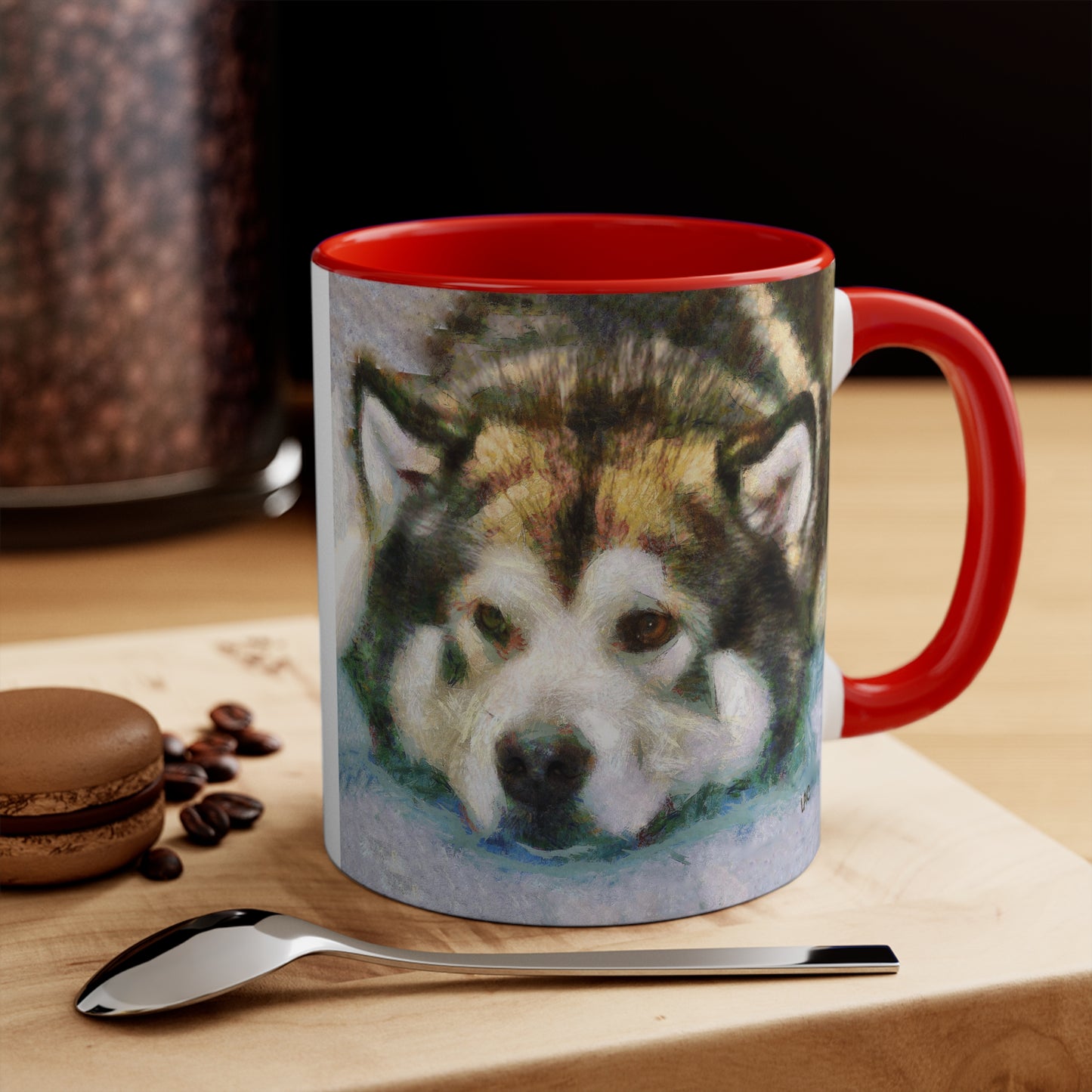 Alaskan Malamute Accent Coffee Mug, 11oz