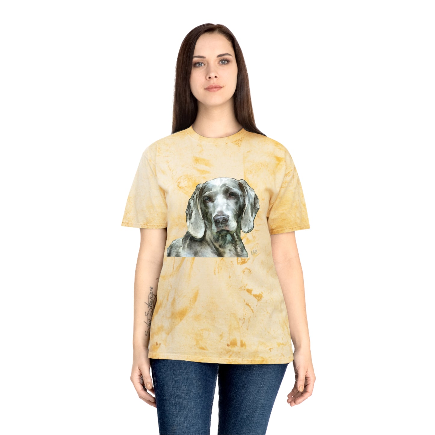Weimaraner "Greyson" Unisex Cotton Color Blast T-Shirt