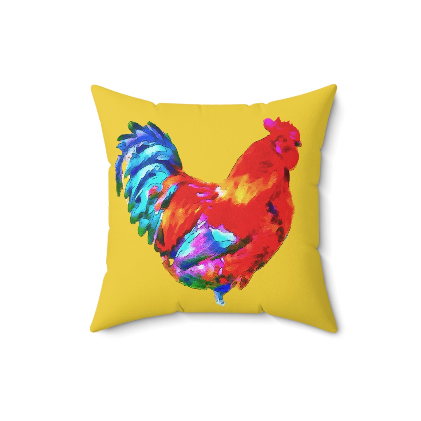 Rooster 'Craw' Spun Polyester Throw Pillow