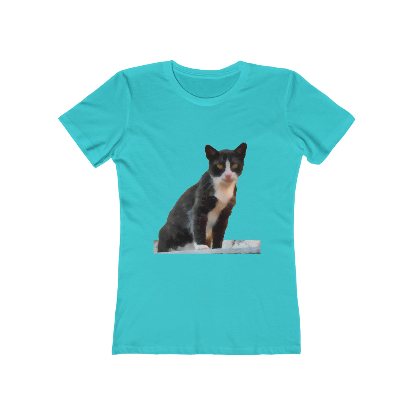 Cat from Hydra - Women's Slim Fitted Ringspun Cotton T-Shirt