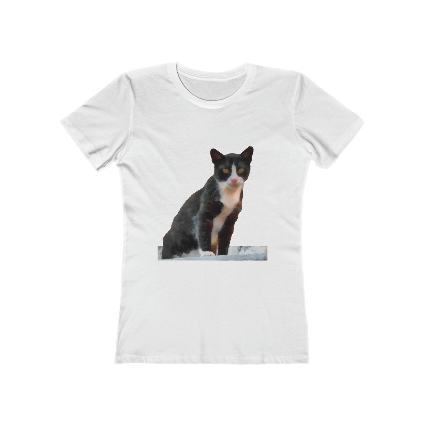 Cat from Hydra - Women's Slim Fitted Ringspun Cotton T-Shirt