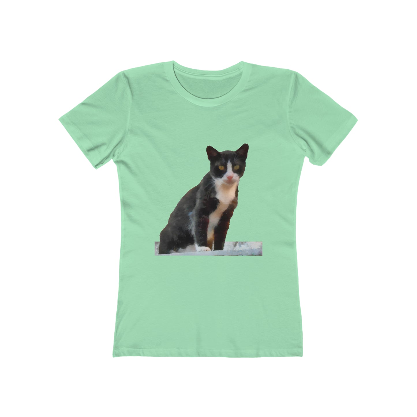 Cat from Hydra - Women's Slim Fitted Ringspun Cotton T-Shirt