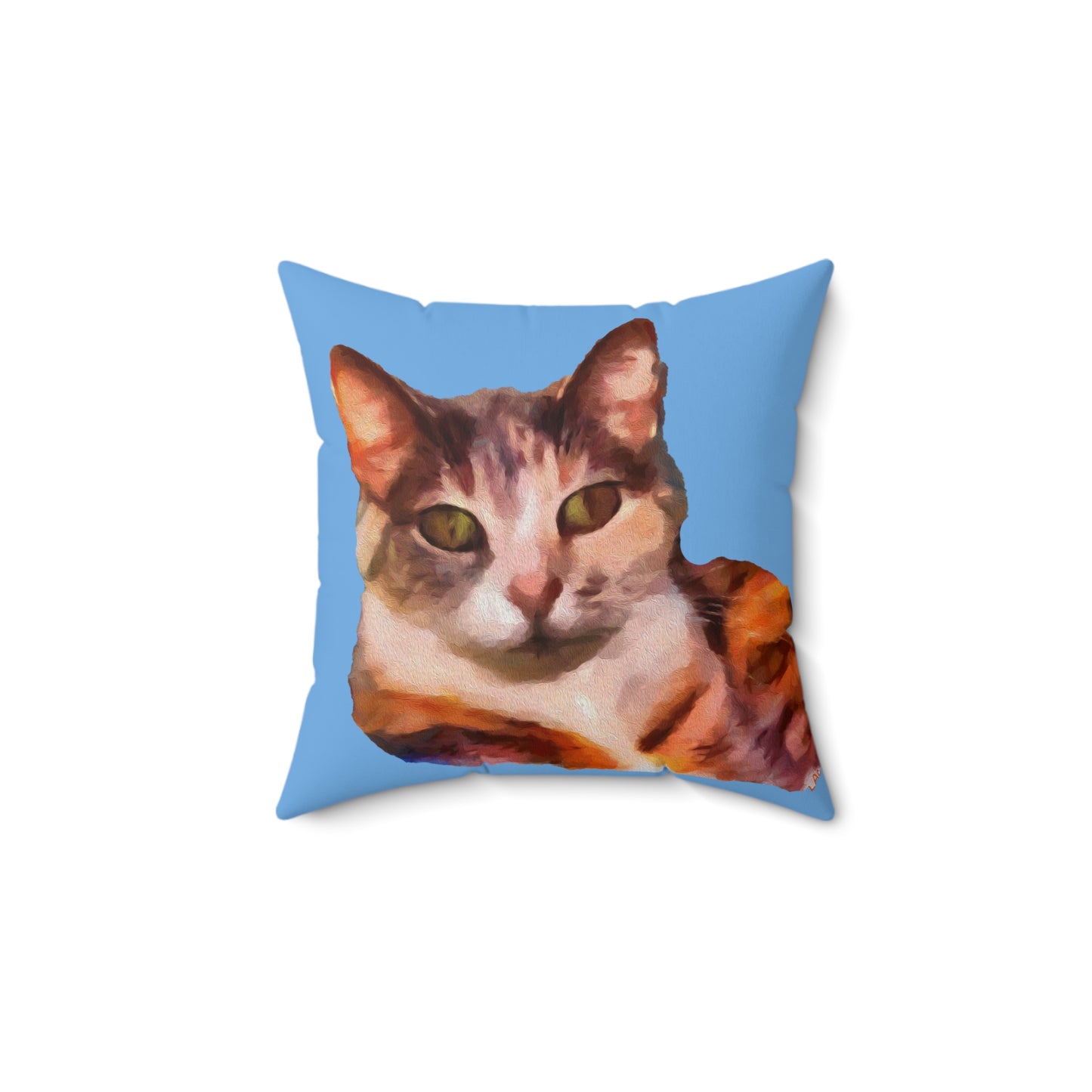 Smidget the Cat - Spun Polyester Throw Pillow