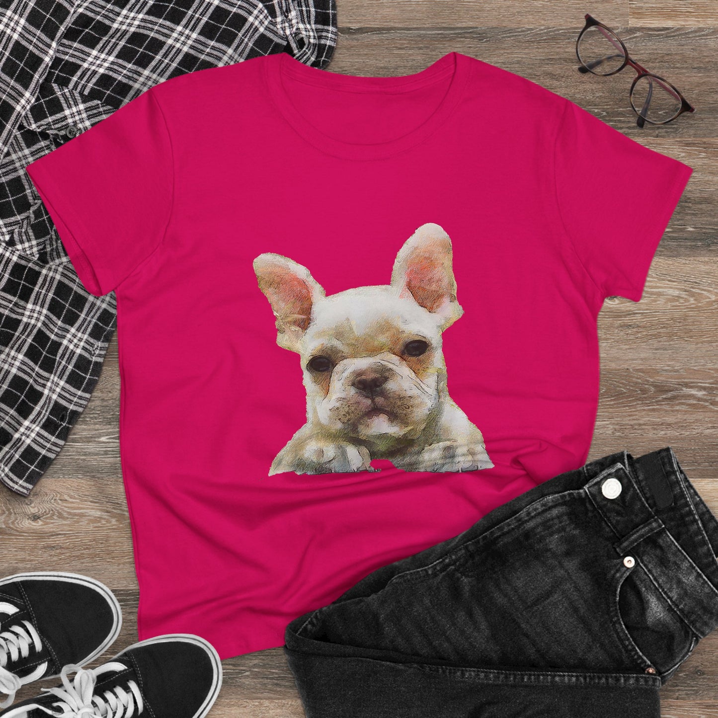 French Bulldog 'Bouvier' Women's Midweight Cotton Tee
