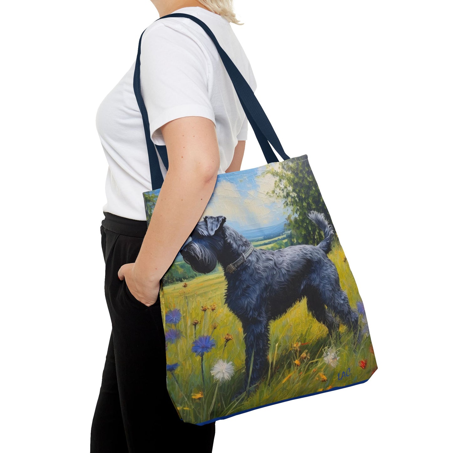 Kerry Blue Terrier Polyester Tote Bag (AOP)