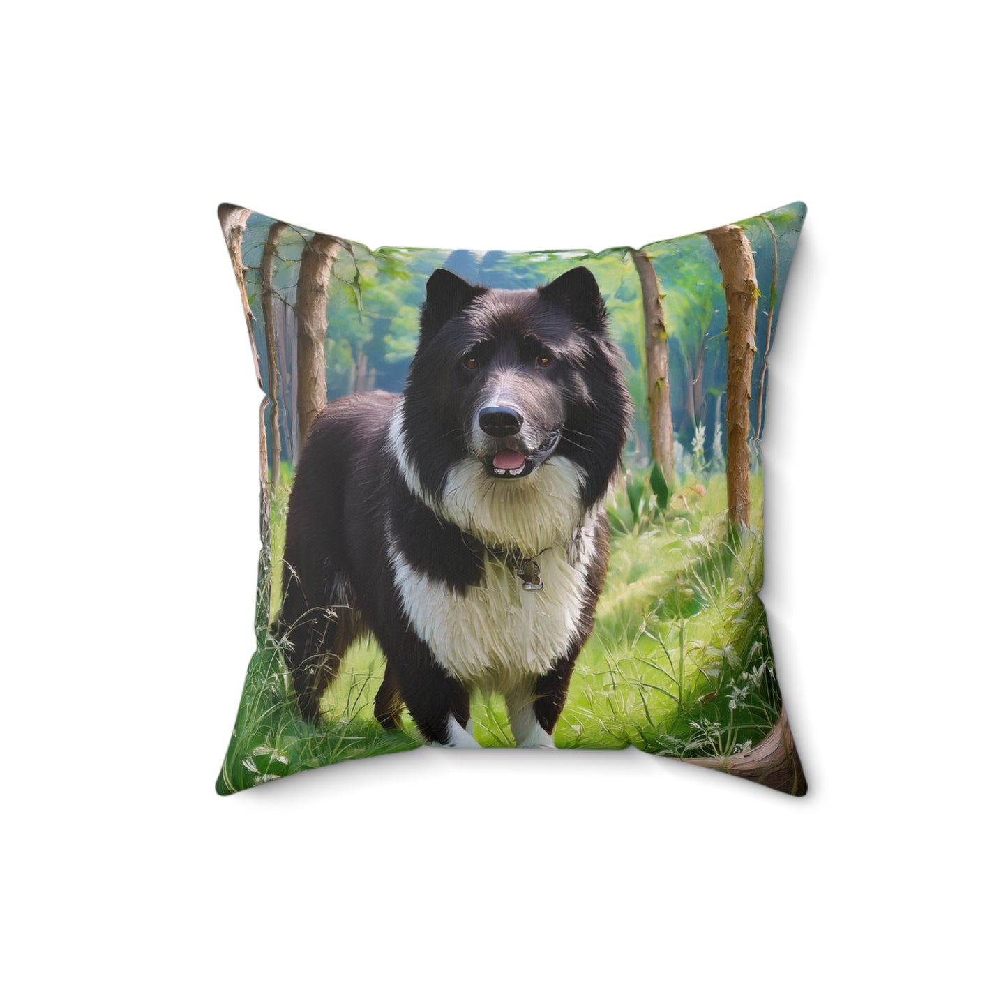 Karelian Bear Dog Spun Polyester Throw Pillow