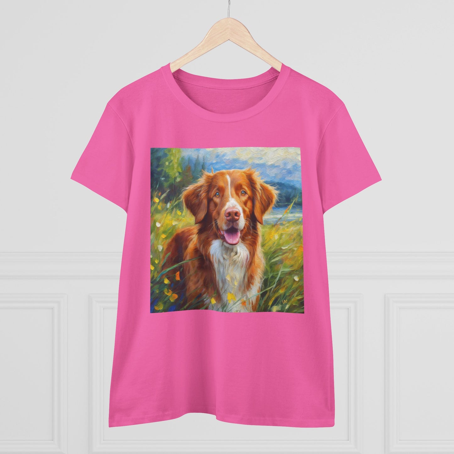 Nova Scotia Duck Tolling Retriever 'DIxie' Women's Midweight Cotton Tee