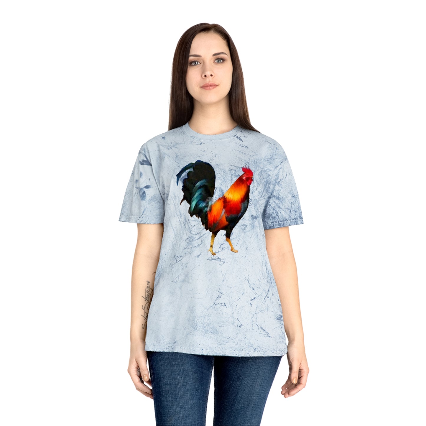 Rooster 'Silas' Unisex Cotton Color Blast T-Shirt