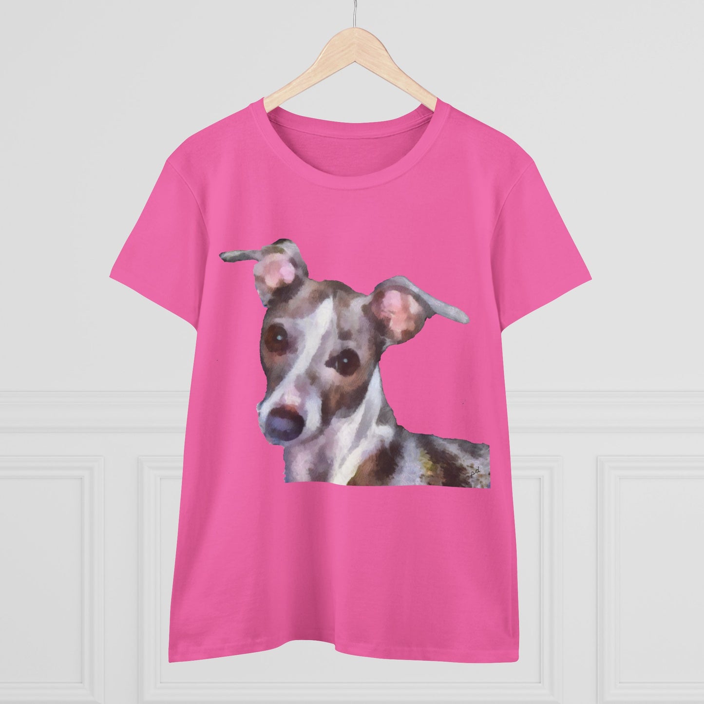 Italian Greyhound 'Lilly' Women's Midweight Cotton Tee