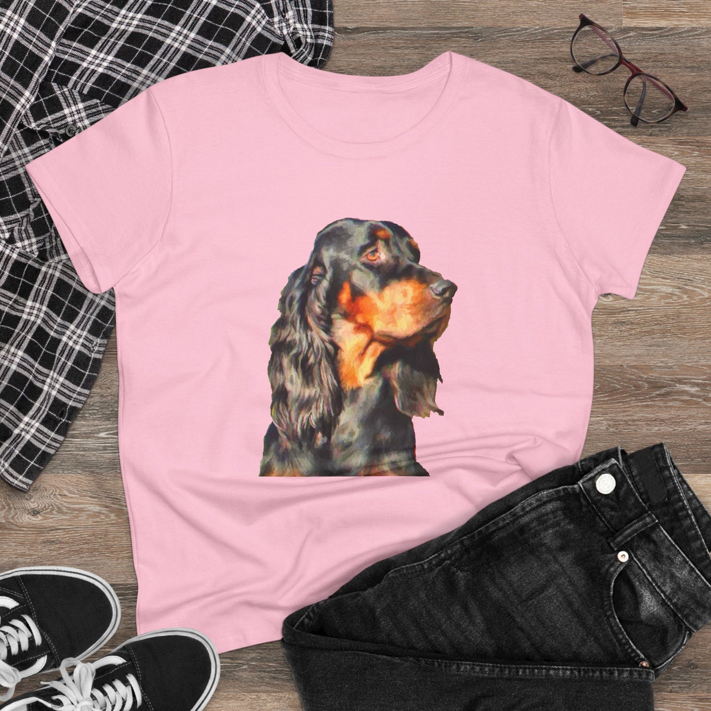 Gordon Setter 'Angus' Women's Midweight Cotton Tee