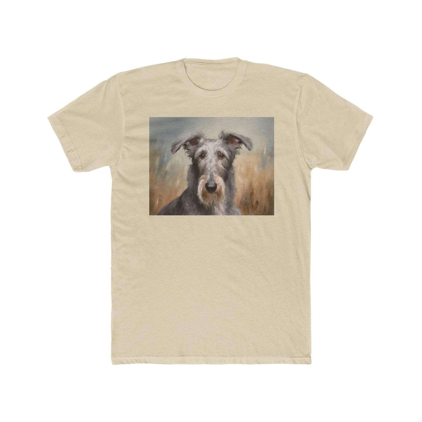 Scottish Deerhound --- Men's Fitted Cotton Crew Tee